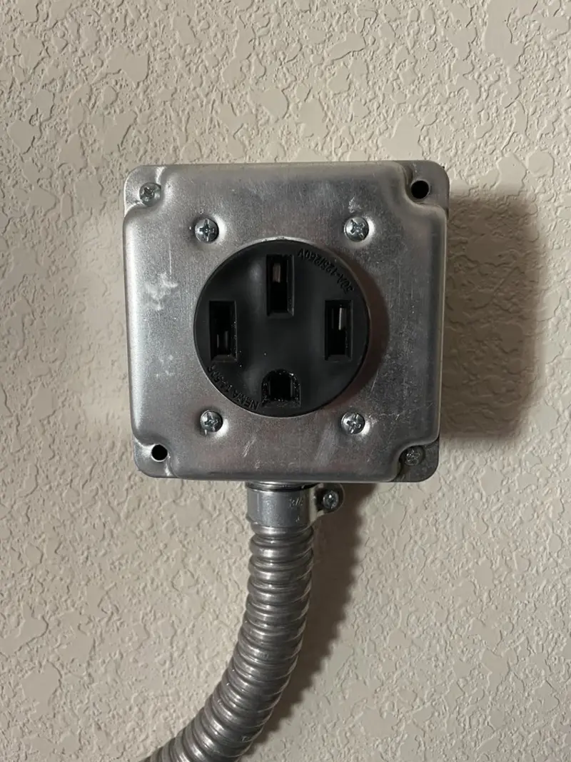 NEMA 14-50 outlet installed for Electrical Panel Upgrade in Floresville